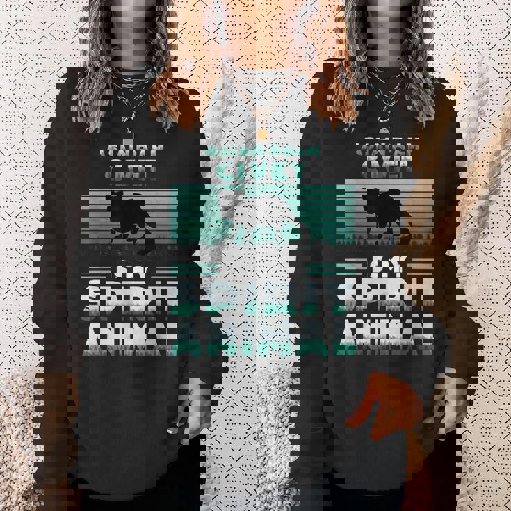 アジアンパームシベットは私のスピリットアニマルラバーです スウェットシャツ 彼女への贈り物