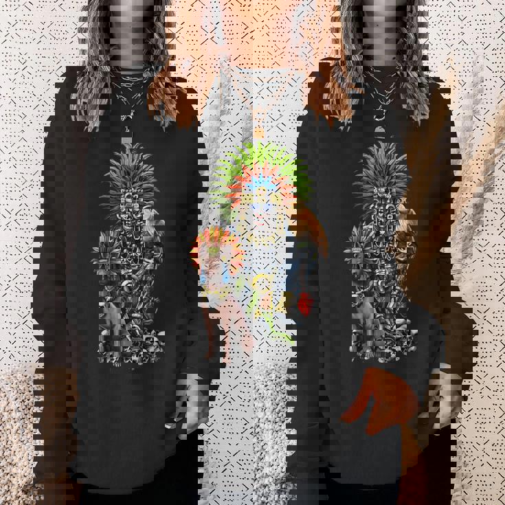 アステカの神ミクトランテクトリ古代マヤの神話の神々 スウェットシャツ 彼女への贈り物