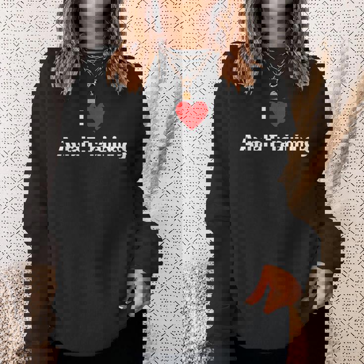 アナルトレーニングが大好き スウェットシャツ 彼女への贈り物