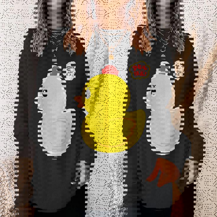 アヒル隊長ビッグプリント（横向き） スウェットシャツ 彼女への贈り物