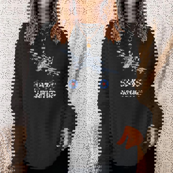 アメリカ軍の戦闘爆撃機a10 イボイノシシ 長袖tシャツ スウェットシャツ 彼女への贈り物