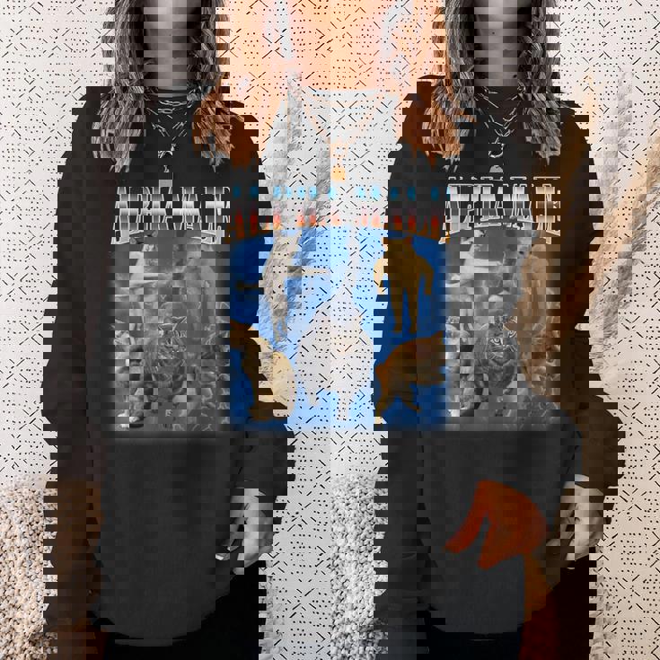 アルファ 男性 面白い ジョーク ミーム 大人 ユーモア 猫 ミーム スウェットシャツ 彼女への贈り物