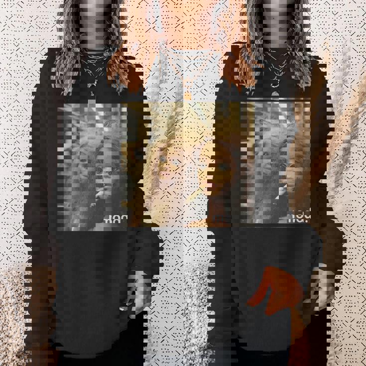 アンティーク調のドールフェイスミーム 長袖tシャツ スウェットシャツ 彼女への贈り物