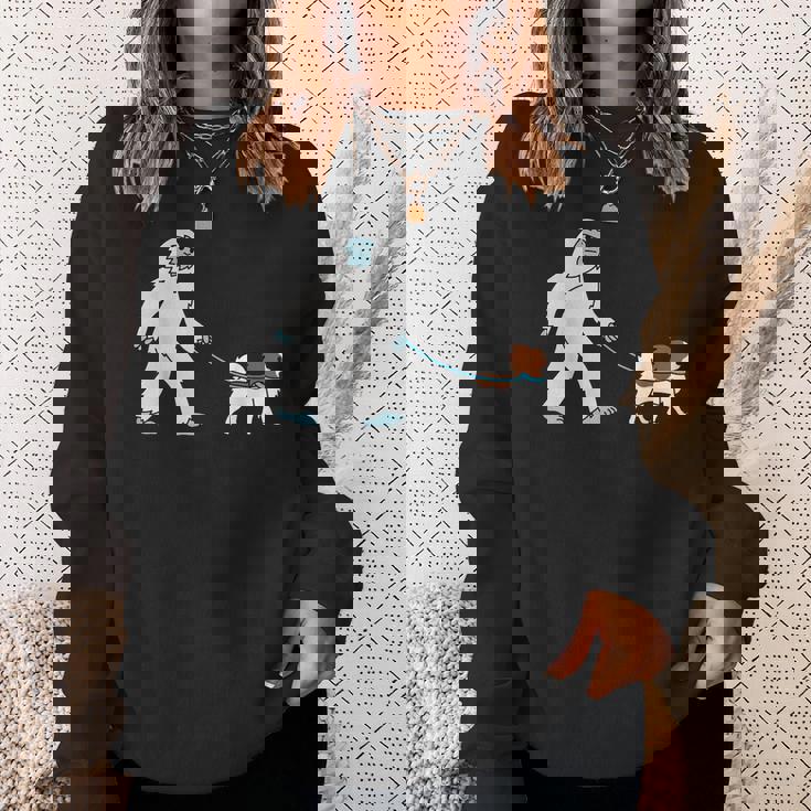 イエティウォーキングパピヨンクリプトゾロジー犬 スウェットシャツ 彼女への贈り物