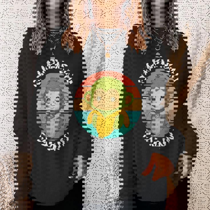 イタリア ブレイン ミーム チンパンジーニ バナニーニ レトロ サンセット キッズ スウェットシャツ 彼女への贈り物