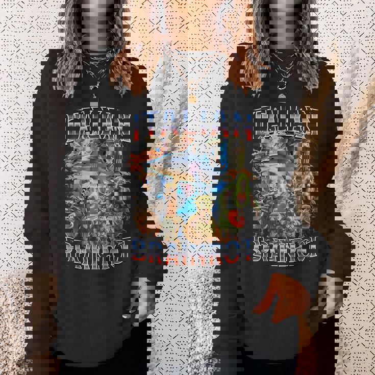 イタリア 脳 ロット 面白い イタリア 脳 ロット ミーム スウェットシャツ 彼女への贈り物