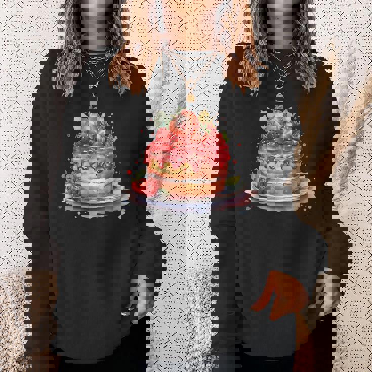 イチゴ サマーベーカリー キッチン パティシエ ストロベリーケーキ スウェットシャツ 彼女への贈り物