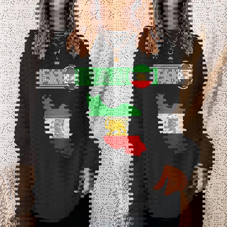 イランライオン太陽旗、イラン地図、イラン、イランの旗、イランの旗。 スウェットシャツ 彼女への贈り物