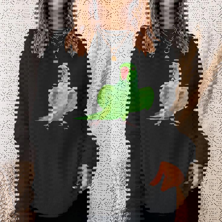 インドのワカケホンセイオウムの鳥 スウェットシャツ 彼女への贈り物