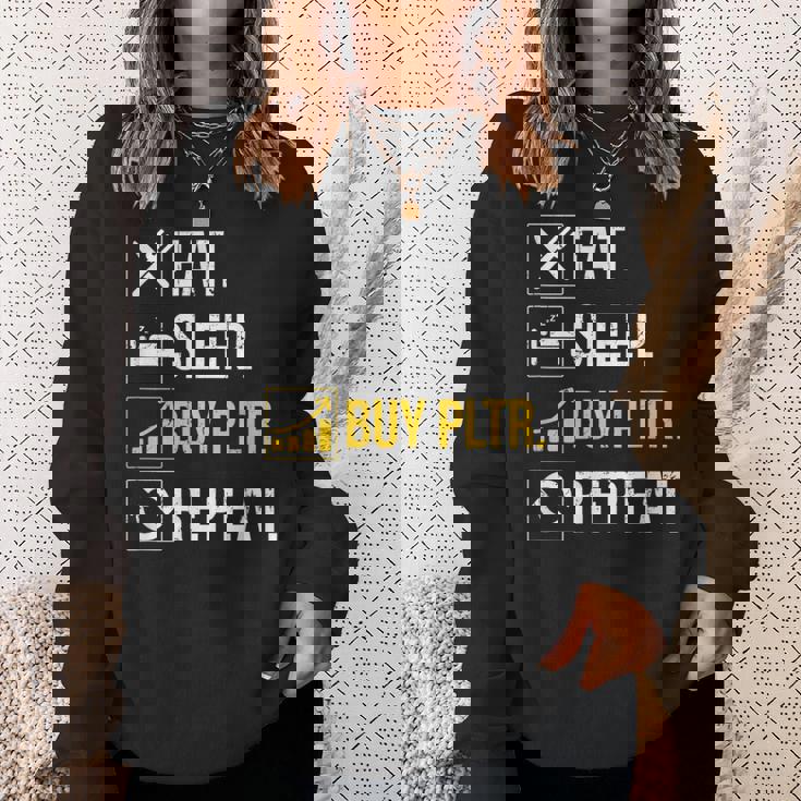 イートスリープインベストベスト Pltr購入パランティア投資。 スウェットシャツ 彼女への贈り物