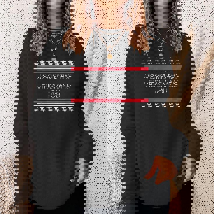 ウィスコンシン州退役軍人への感謝の気持ち スウェットシャツ 彼女への贈り物