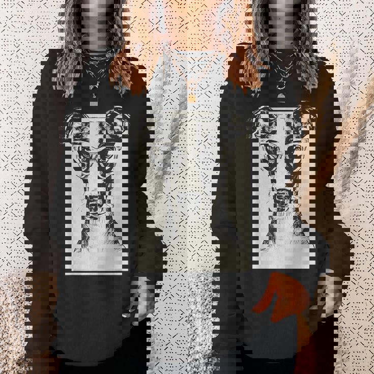 ウィペット イラスト 犬 面白い アート スケッチ スウェットシャツ 彼女への贈り物