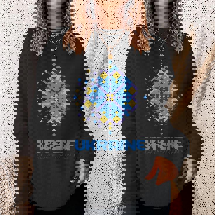 ウクライナの自由 繁栄 ウクライナ国旗 シンボル スウェットシャツ 彼女への贈り物