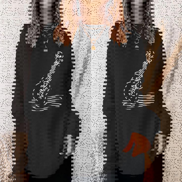 ウクレレ ラインアート ミュージシャン向け ウクレレ スウェットシャツ 彼女への贈り物