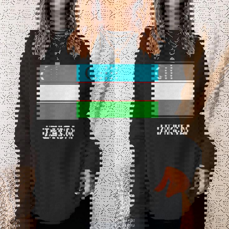 ウズベキスタン ウズベキスタン国旗 長袖tシャツ スウェットシャツ 彼女への贈り物