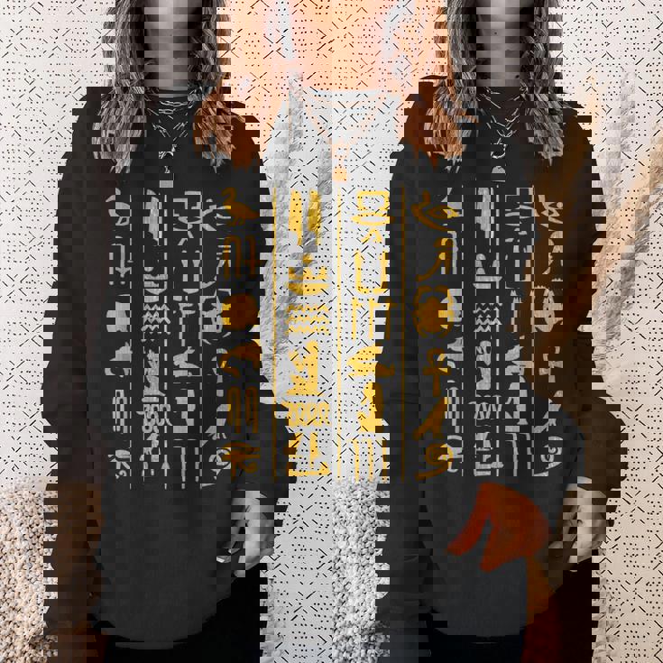 エジプト ヒエログリフ 古代エジプトシャツ ファラオtシャツ スウェットシャツ 彼女への贈り物