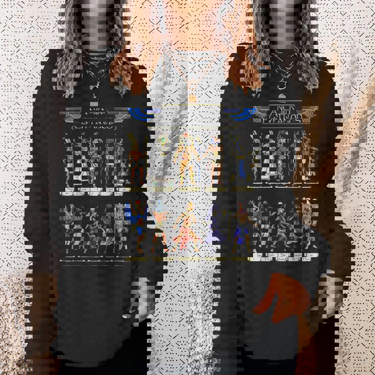 エジプトの神々古代エジプトの神話ファラオアヌビストートホルスラセクメトバステト スウェットシャツ 彼女への贈り物