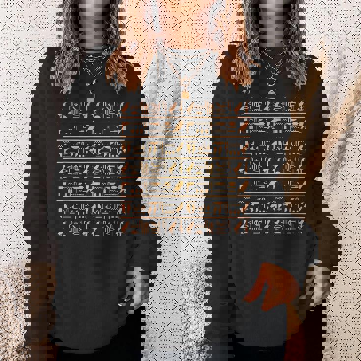 エジプトパターン ホルスの目 ヒエログリフ ファラオ アヌビス アンク スウェットシャツ 彼女への贈り物