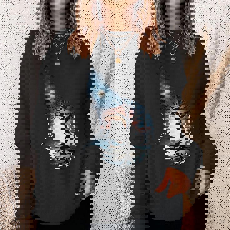 オオカミ 動物 顔 アート グラフィック 野生動物 カラフル 狼の恋人 スウェットシャツ 彼女への贈り物