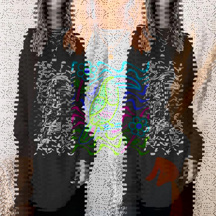 オオハシの鳥 アラカリ オオハシ オオハシ モラ アート パナマ・クナ族作 スウェットシャツ 彼女への贈り物