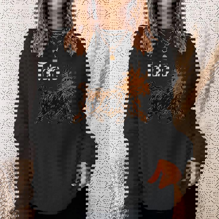 オズの魔法使いドッグシャツ アート-ドロシーの犬 Tototrutting スウェットシャツ 彼女への贈り物