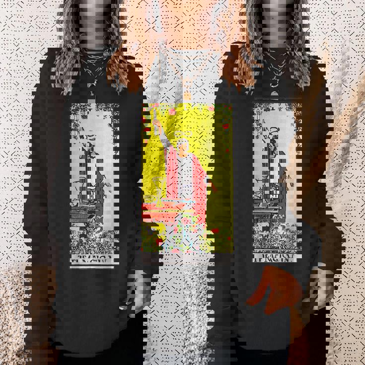 オリジナルrider Waite Deckからのマジシャンビンテージタロットカード スウェットシャツ 彼女への贈り物