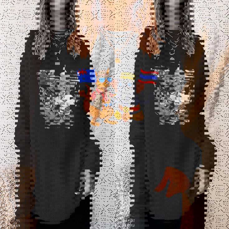 オーストラリア カンガルー タイ 象 オーストラリアの旗 タイの遺産 誇り オーストラリア タイ 愛国者 オーストラリア スウェットシャツ 彼女への贈り物