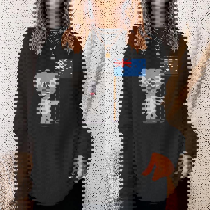 オーストラリアのコアラ オーストラリア国旗 スウェットシャツ 彼女への贈り物