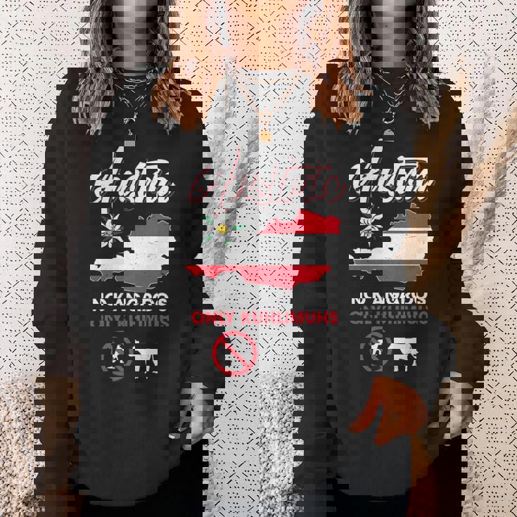 オーストリアのカンガルーなし オーストリアのカンガルーなし 長袖tシャツ スウェットシャツ 彼女への贈り物