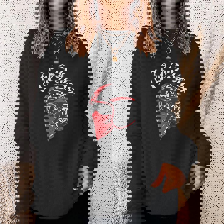 オートバイ カフェレーサー モータースポーツギフト 長袖tシャツ スウェットシャツ 彼女への贈り物