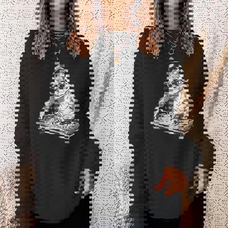 カエル 音楽 Dj 音楽プロデューサー ターンテーブル Dj カエル ビートメーカー スウェットシャツ 彼女への贈り物