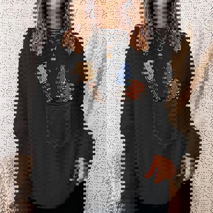 カジュアル ウクレレコレクション ポケットにハワイウクレレ スウェットシャツ 彼女への贈り物