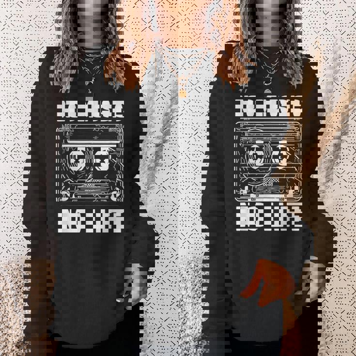 カセット No Music No Life Music Lover スウェットシャツ 彼女への贈り物