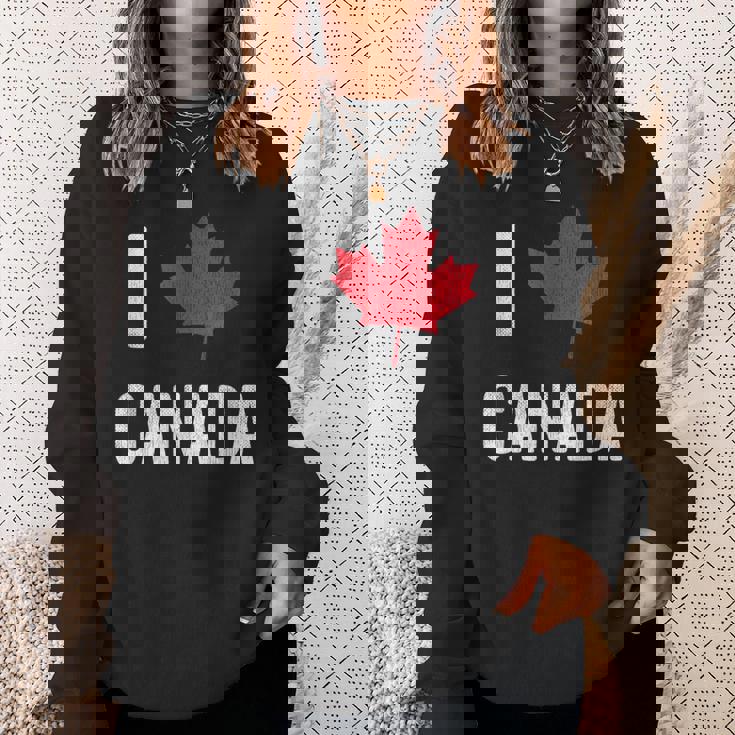 カナダ お土産 I Love Canada スウェットシャツ 彼女への贈り物