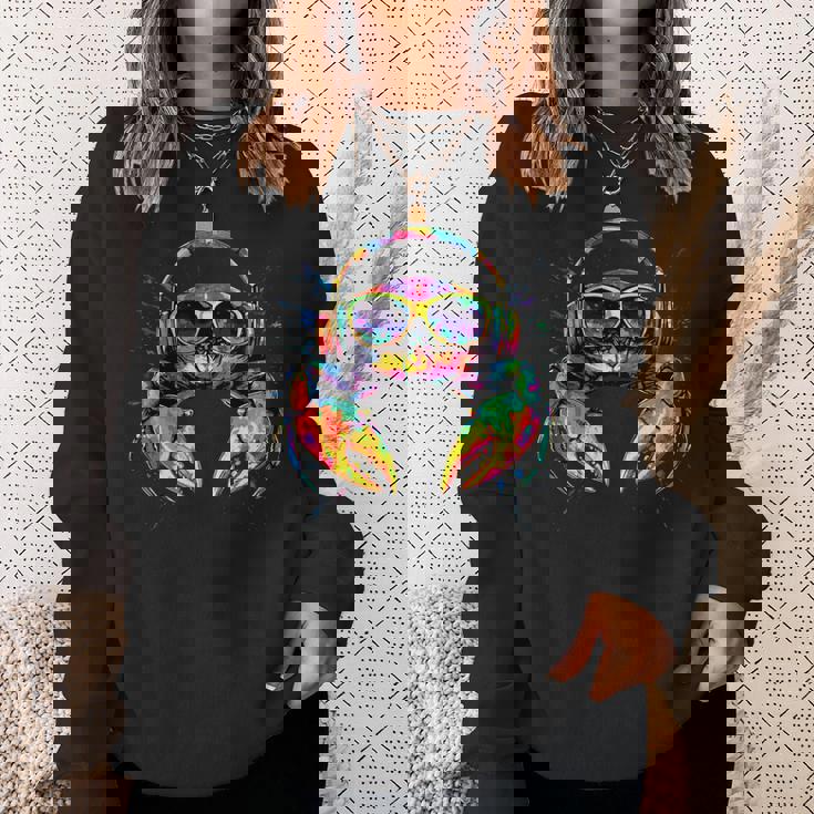 カニ カニ 甲殻類 カニ シアワガニ ザリガニ スイートクラブ 長袖tシャツ スウェットシャツ 彼女への贈り物