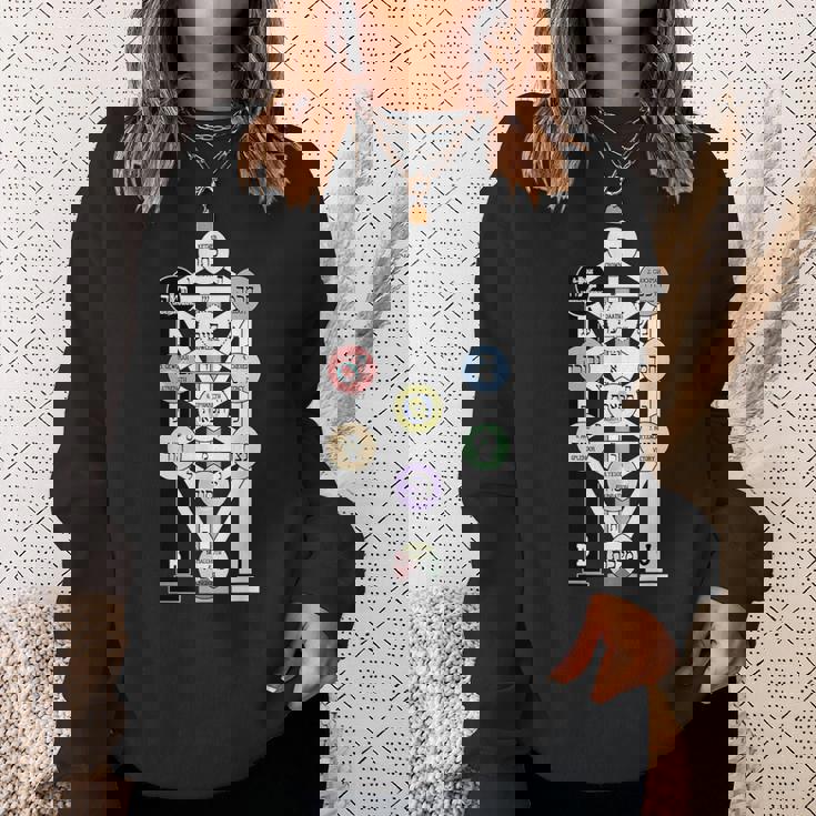 カバラの生命の樹図 スウェットシャツ 彼女への贈り物