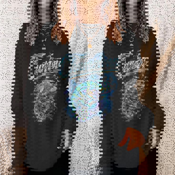 カメレオン ヴィンテージ 90年代 レトロ ファニー カメレオン 80年代 メンズ レディース スウェットシャツ 彼女への贈り物