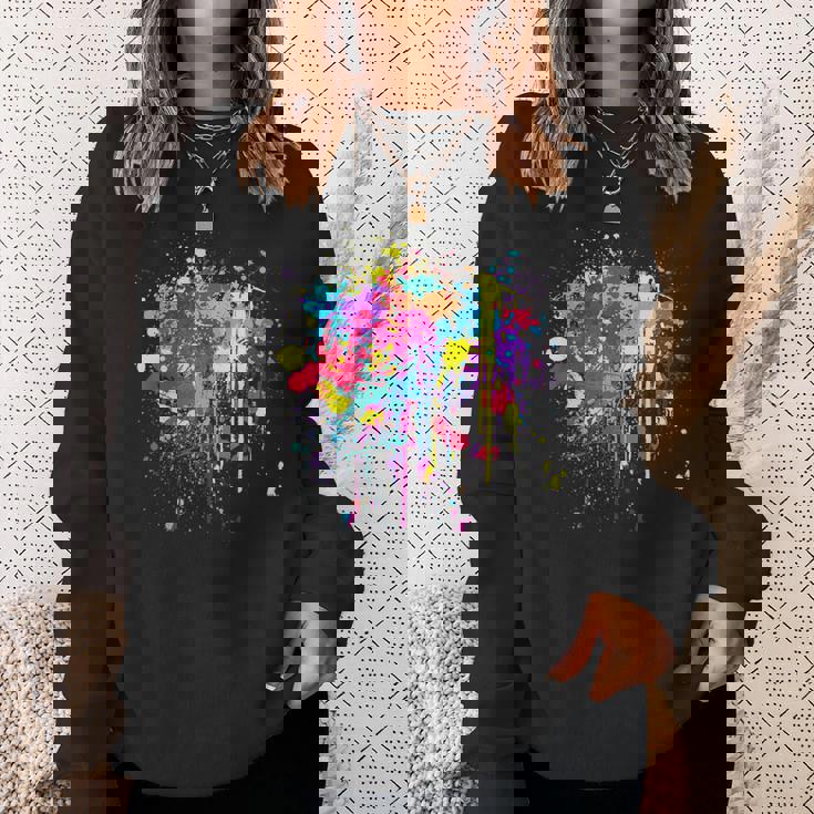 カラフルなペイントスプラッシュカラー。 スウェットシャツ 彼女への贈り物