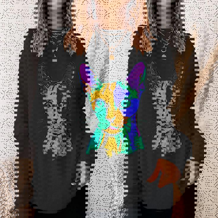 カラフルキャット スウェットシャツ 彼女への贈り物