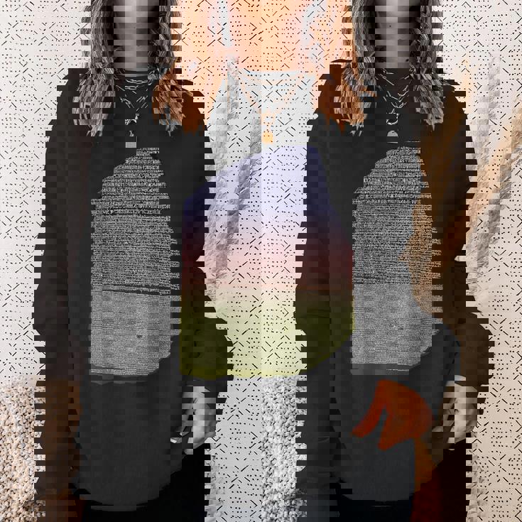 カラーロゼッタストーン 象形文字 ギリシャ デモティックス スウェットシャツ 彼女への贈り物