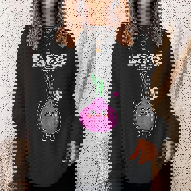 カワイイ かわいい 日本語アニメ 玉ねぎ野菜 アニメファン向け スウェットシャツ 彼女への贈り物