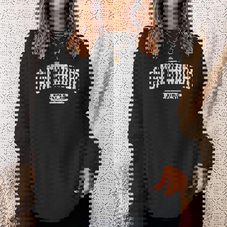 カンタベリー イングランド ヴィンテージ スポーツ デザイン 長袖tシャツ スウェットシャツ 彼女への贈り物