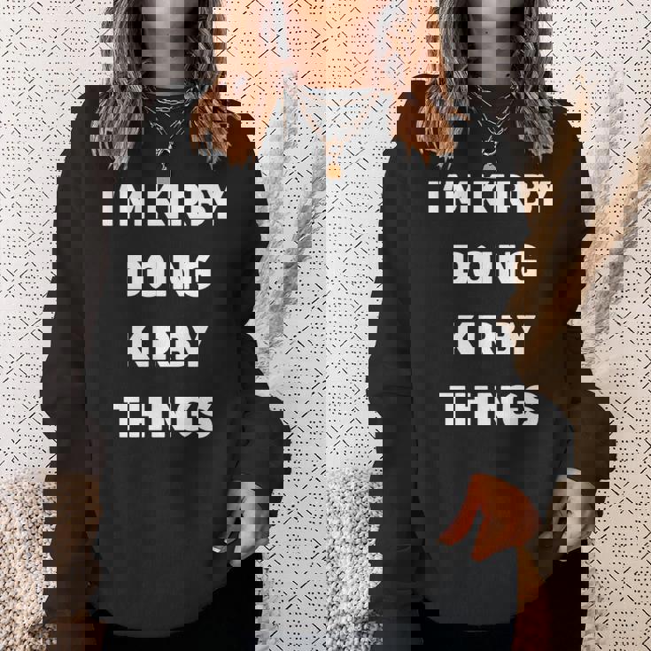 カービィのことをやってるカービィだよ 長袖tシャツ スウェットシャツ 彼女への贈り物