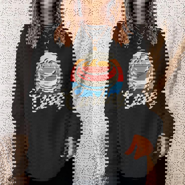 カーリング レトロ ヴィンテージ カーリングストーン スウェットシャツ 彼女への贈り物