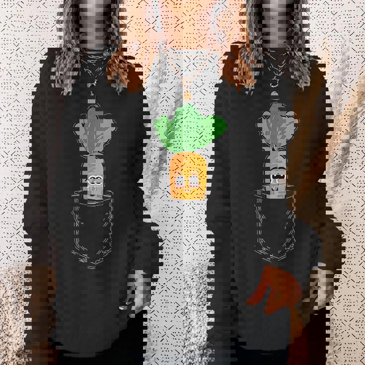 キャロットポケット おもしろキャロットインポケット スウェットシャツ 彼女への贈り物