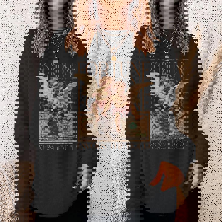 キューピッドとサイケ 2人の天使の赤ちゃん ドルフォーチュンアート 長袖tシャツ スウェットシャツ 彼女への贈り物