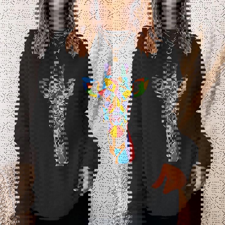 キリン 幾何学 スウェットシャツ 彼女への贈り物