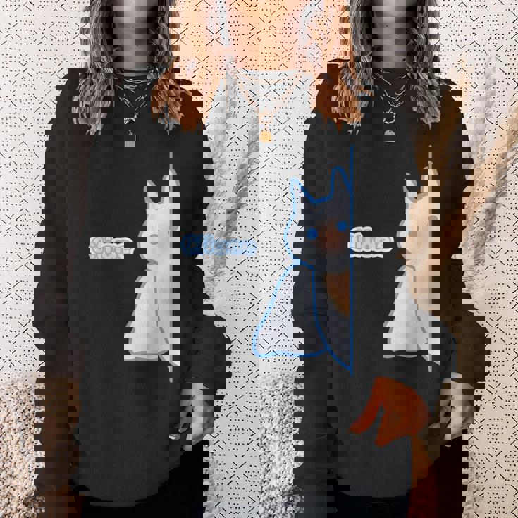 クリオネ『あそぶ？』【どうぶつ フレンズ】ポップ ゆるくて かわいい キャラ イラスト スウェットシャツ 彼女への贈り物