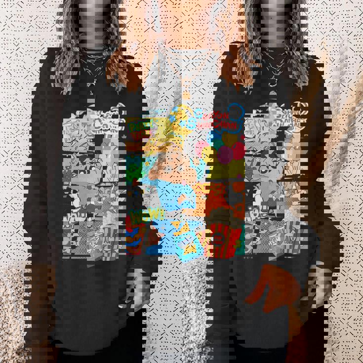 クレヨンしんちゃん アメコミ風のしんちゃん パーティタイム スウェットシャツ 彼女への贈り物