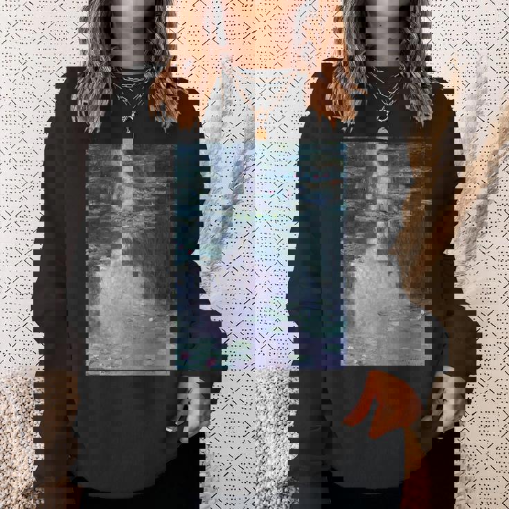 クロード・モネの睡蓮 スウェットシャツ 彼女への贈り物